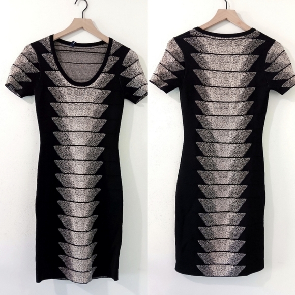 French Connection Spotlight fleck Chevron bodycon dress - Picture 7 of 11